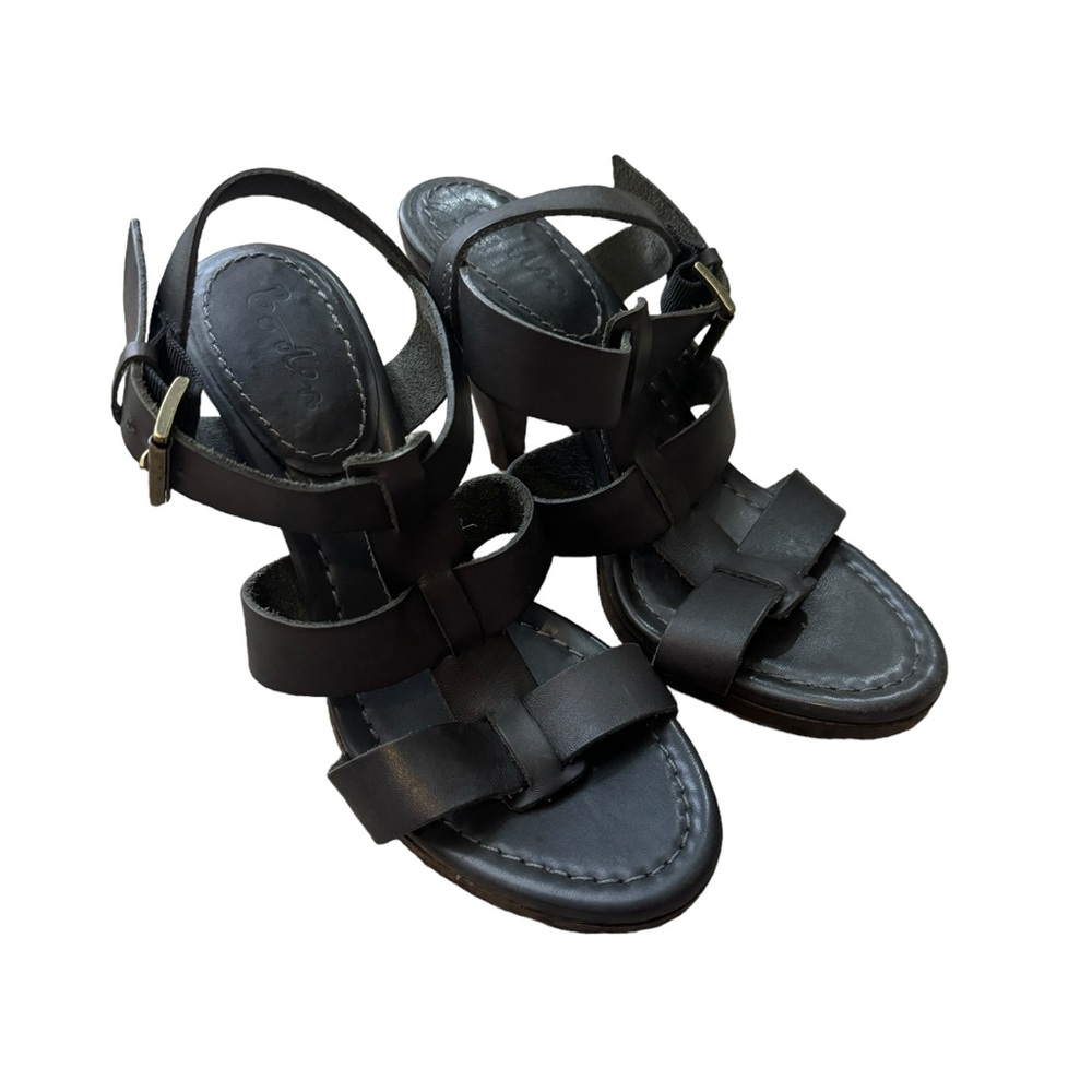 Boden Strappy Leather Sandals Gray Size 36 CP